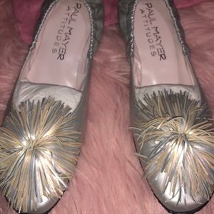 Paul Mayer Attitudes Pom Pom ballet flat